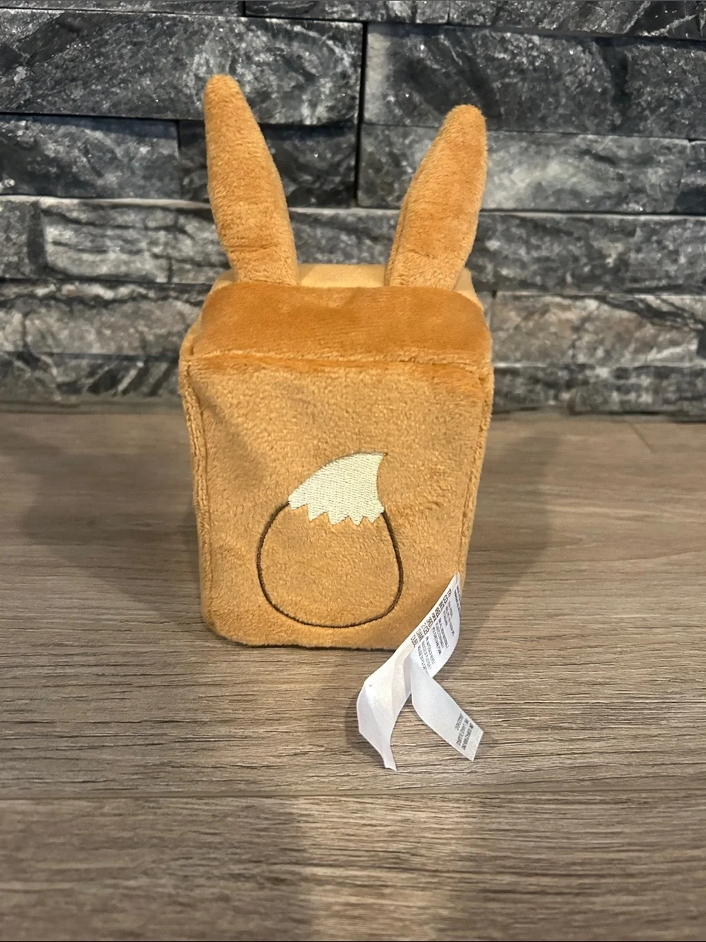 NWOT Eevee Plush Trading Card Deck Box Brown & Cream